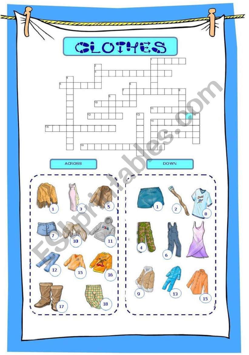 Clothes  worksheet