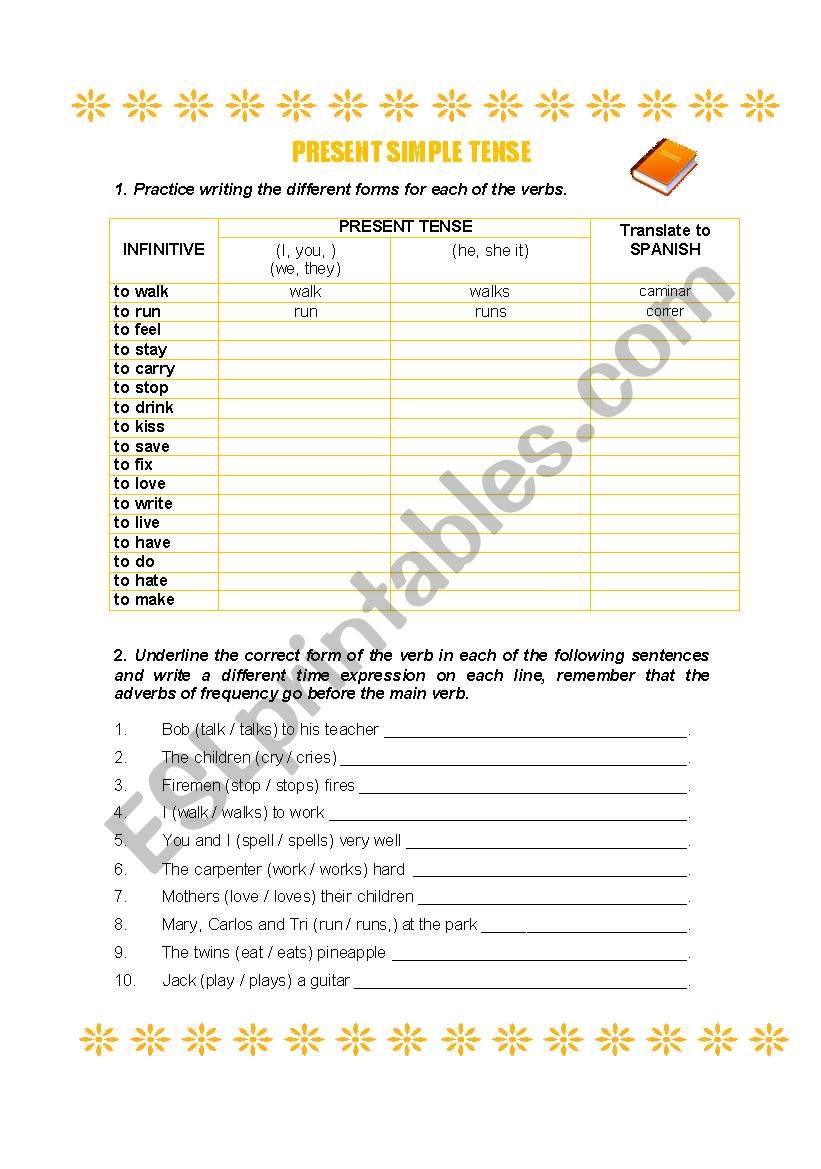 Present Simple worksheet