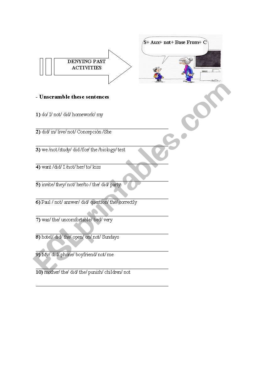 PAST TENSE worksheet