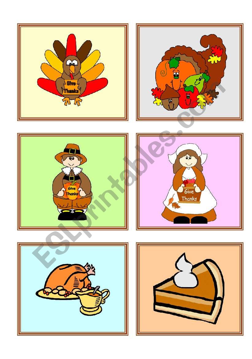 Thanksgiving Clip Art  1 - 3 worksheet