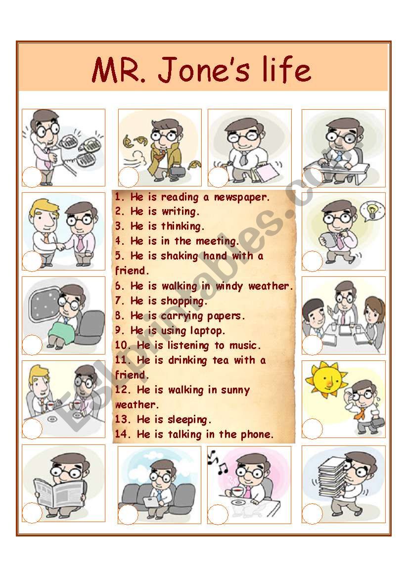 Mr. JoneÂ´s life worksheet