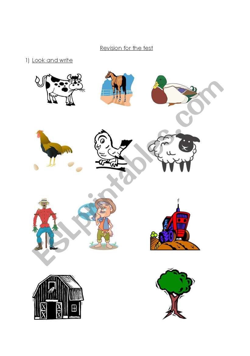 farm animals and present continuous