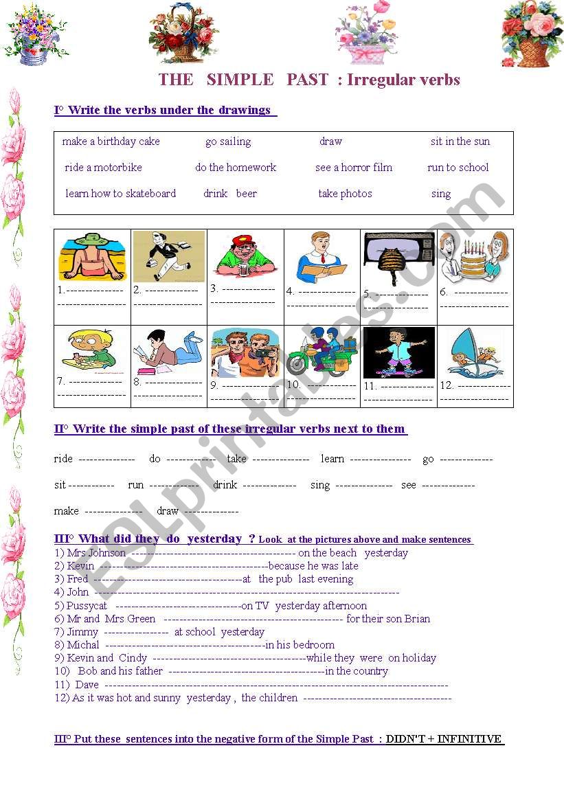 Simple Past :and  its irregular verbs 