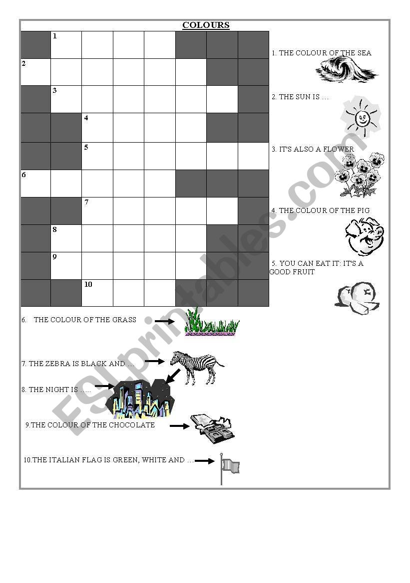 colours worksheet