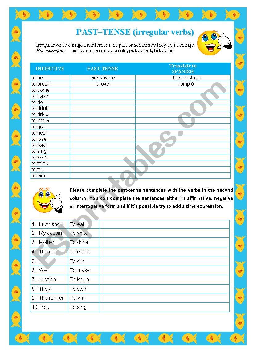 PAST SIMPLE with irregular verbs