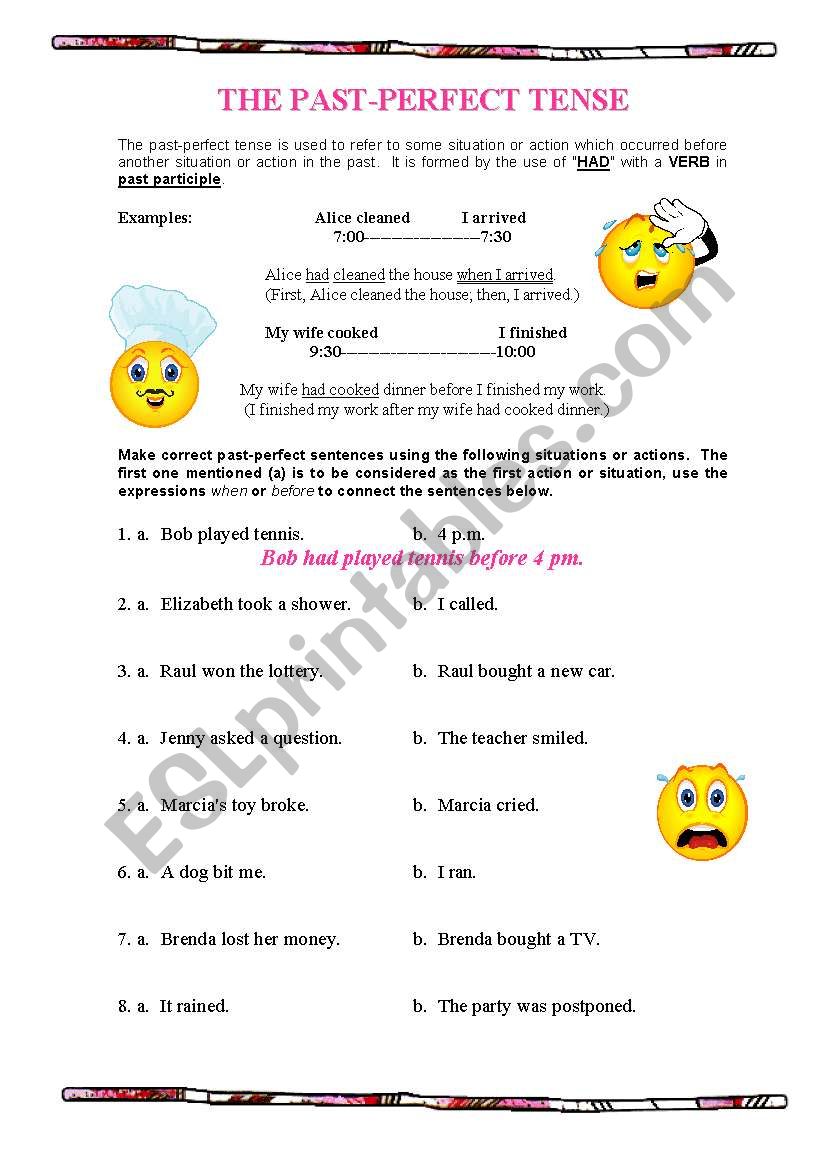 PAST PERFECT worksheet