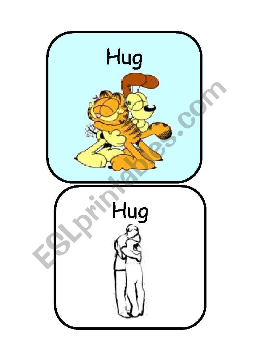 HUG - ACTIONS FLASHCARDS