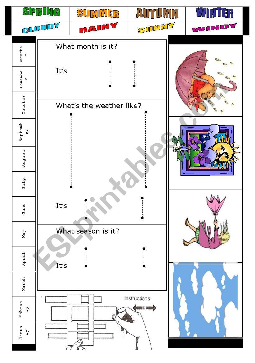 WEATHER REPORT CALENDAR - COLOURED VERSION