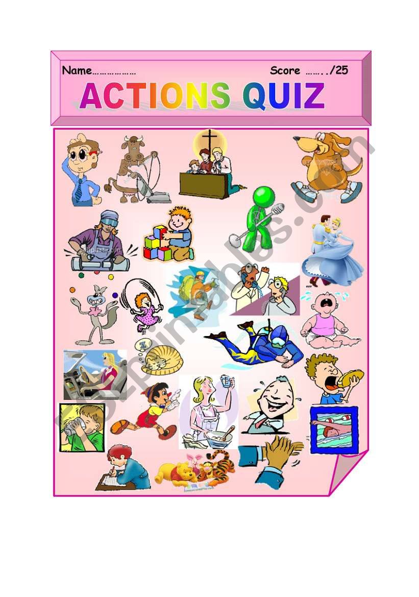 Actions QUIZ - Name the action 