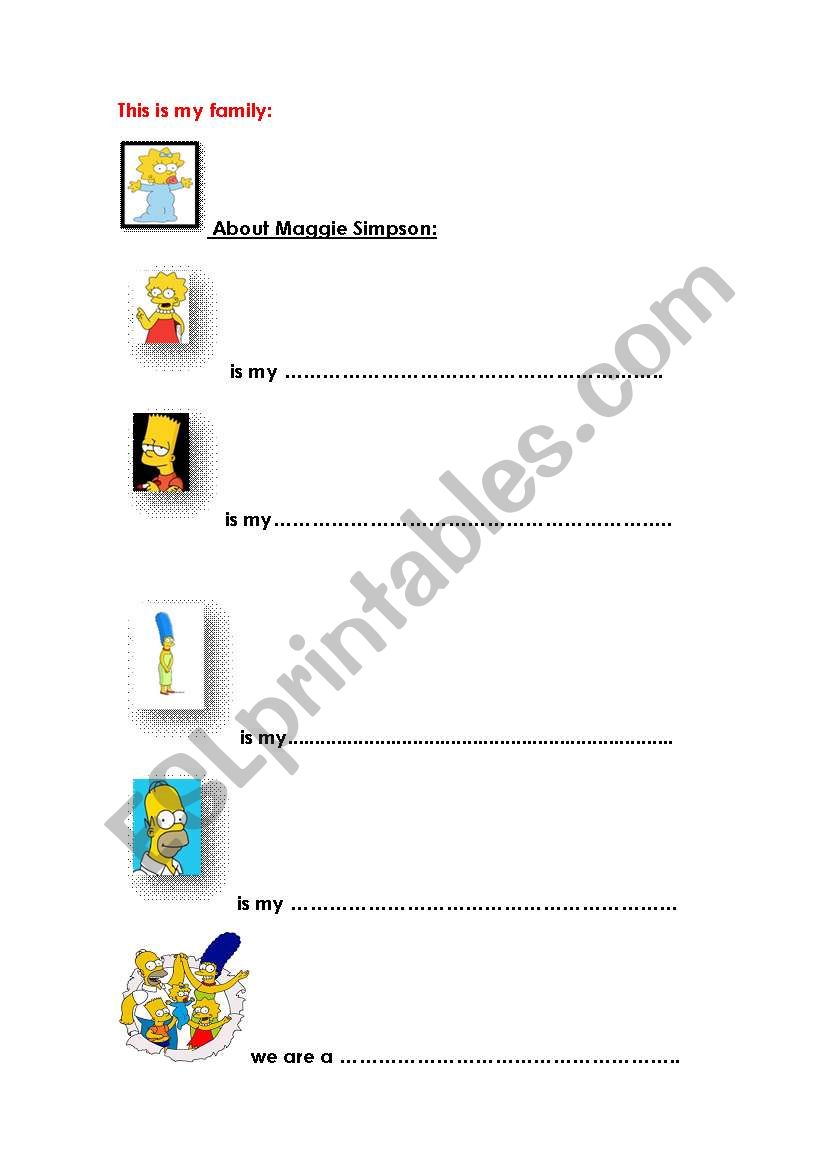 my family worksheet