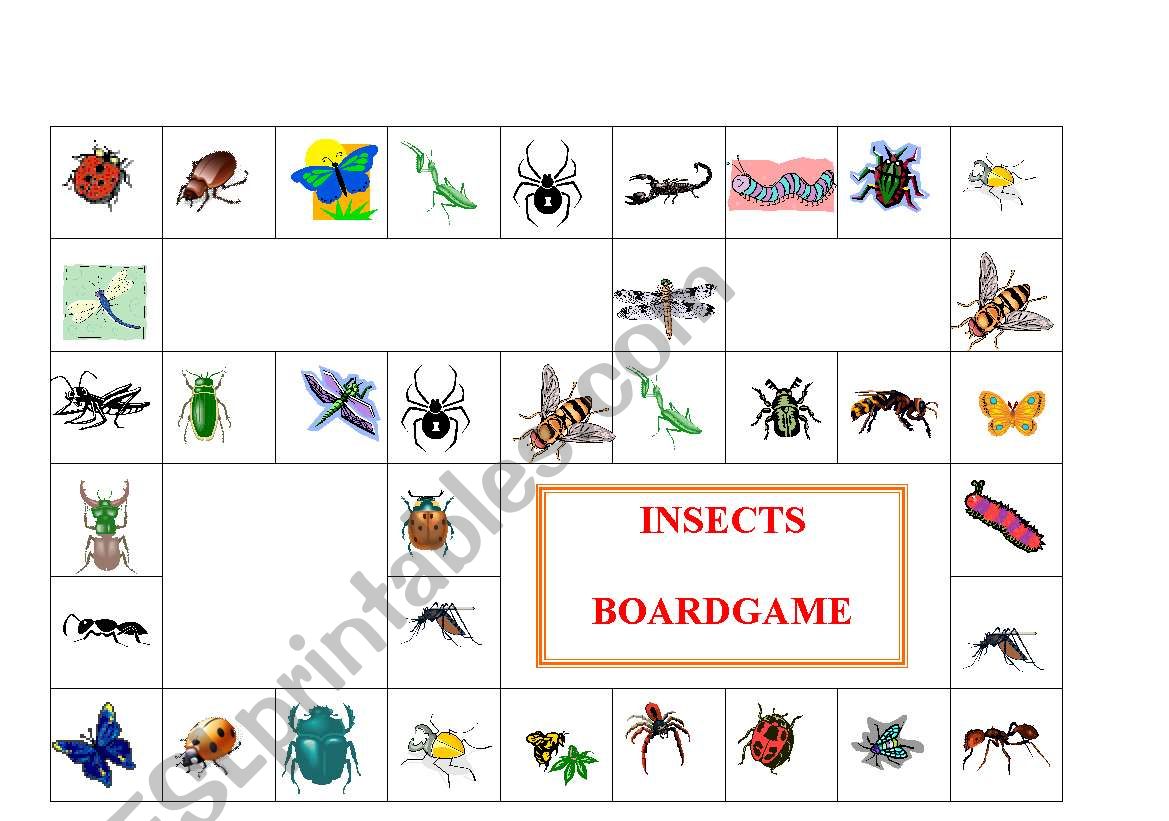 INSECTS BOARDGAME worksheet