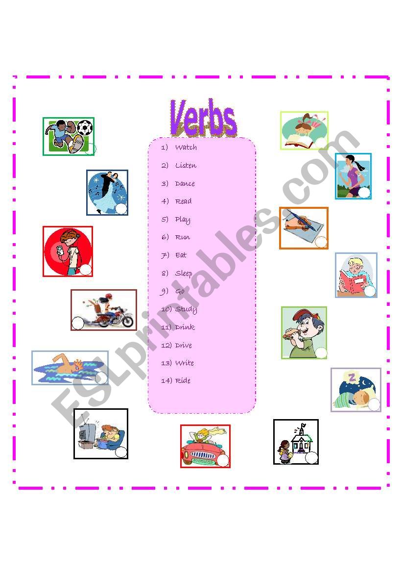 Verbs worksheet