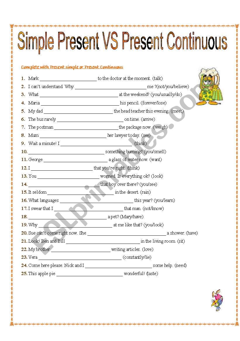 Simple Present VS Present Continuous