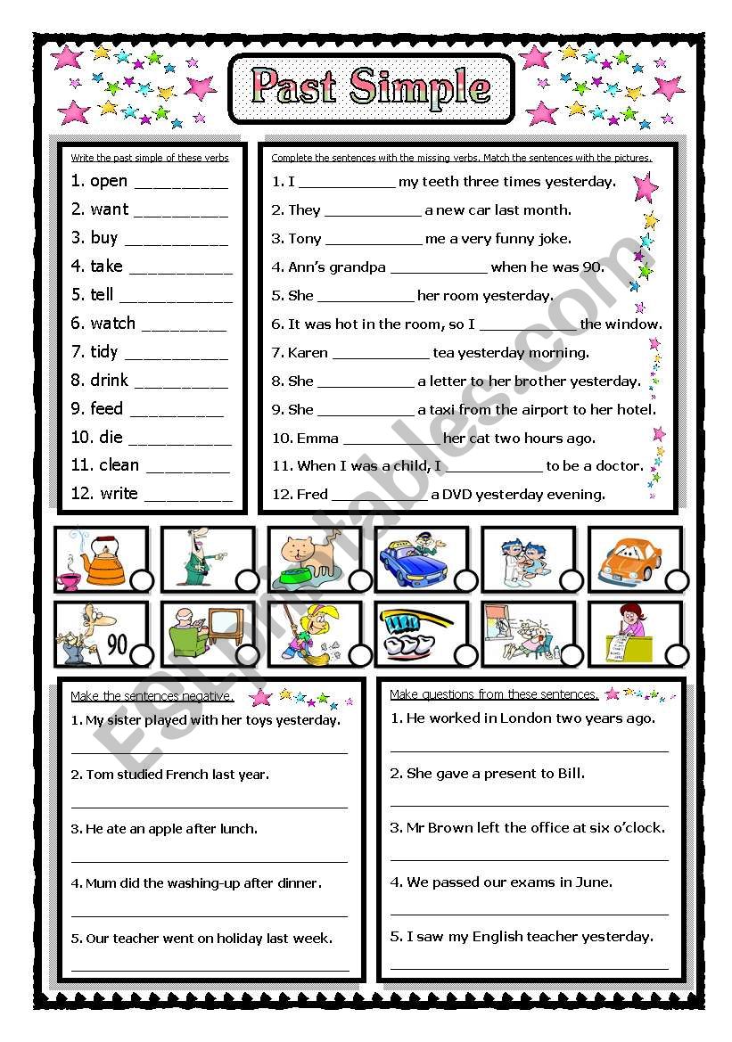 PAST SIMPLE TENSE worksheet