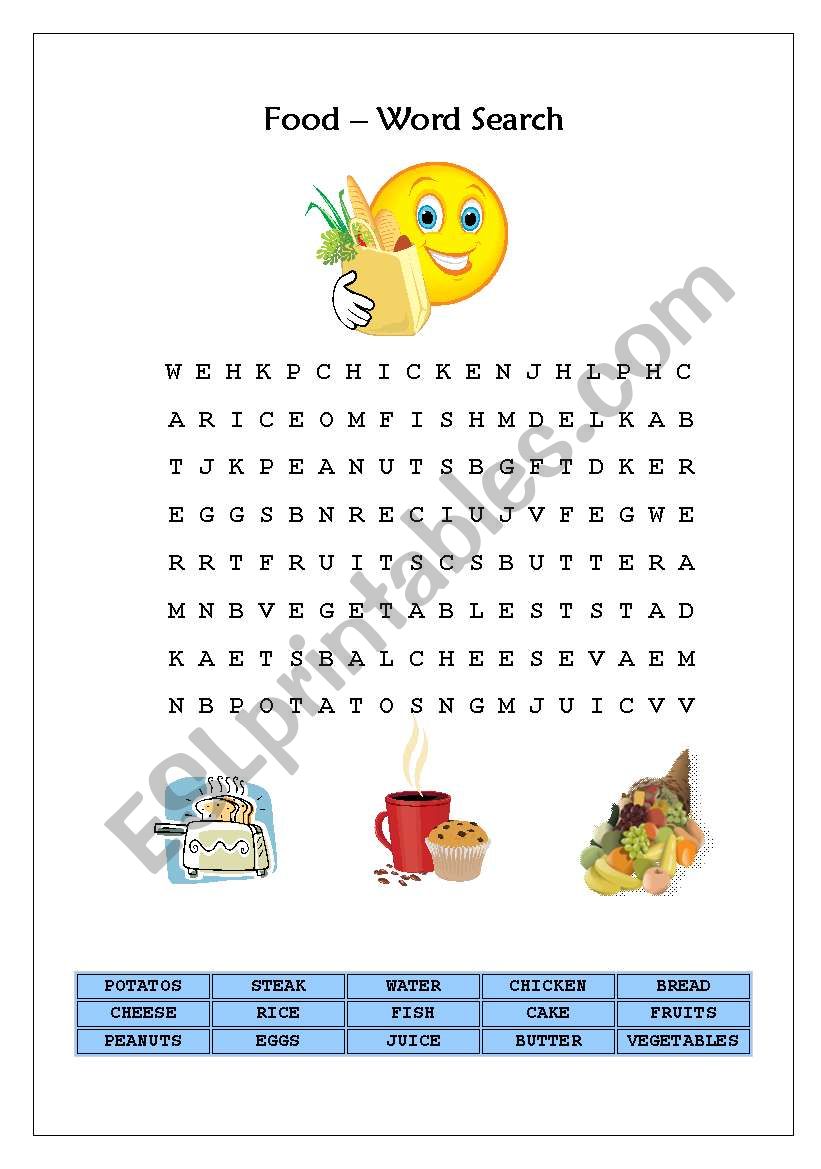 Food - Word Search worksheet