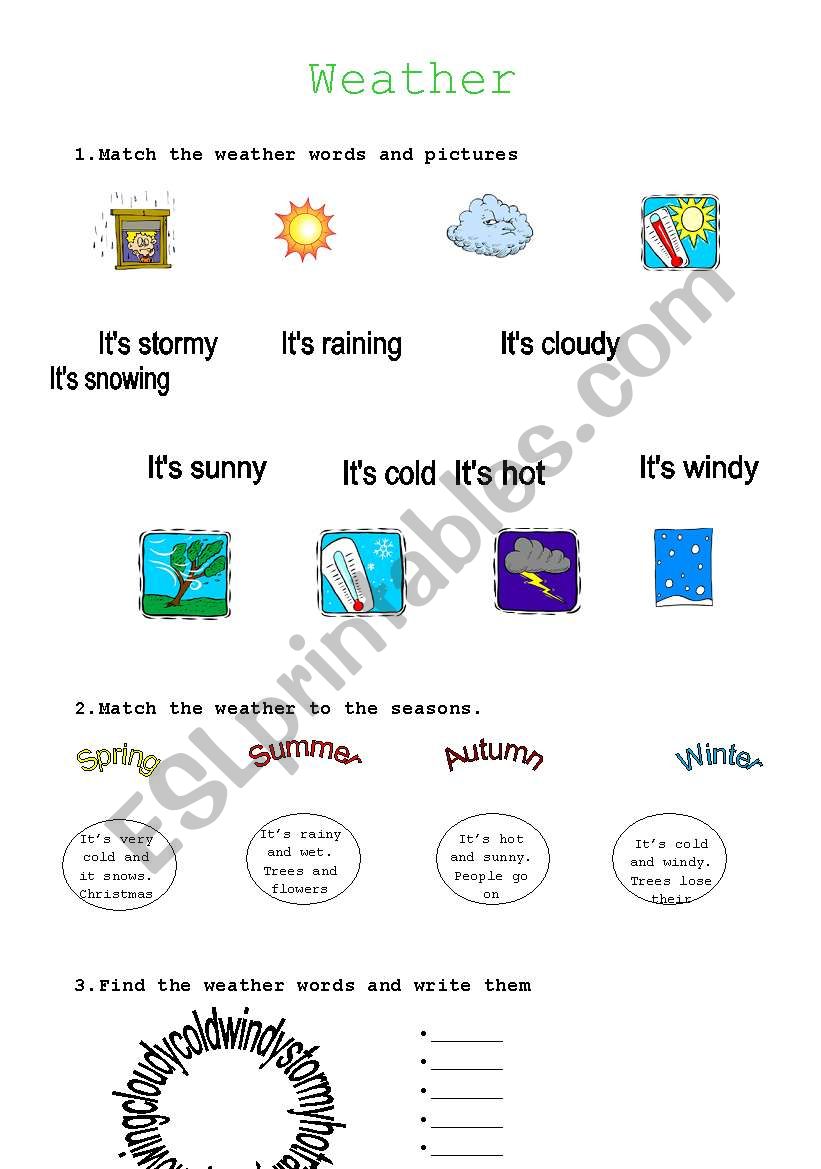 weather worksheet