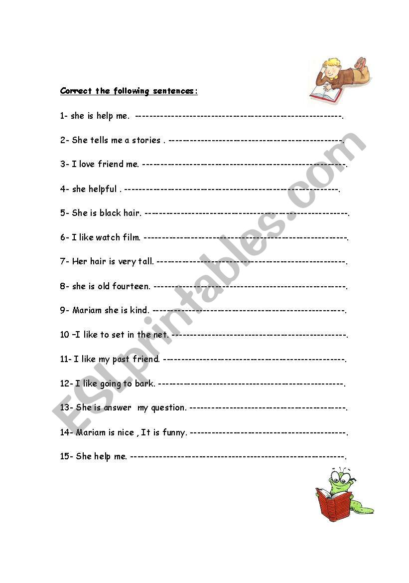  Mistakes worksheet