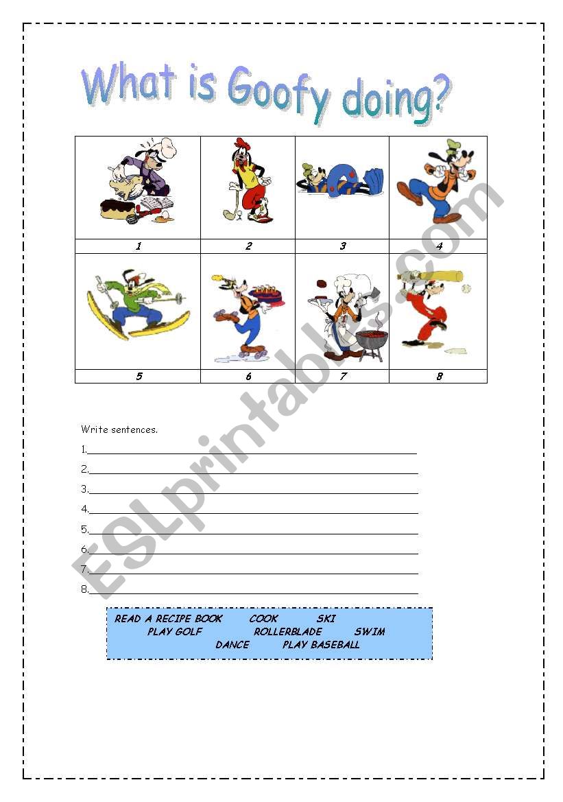 Present Continuous worksheet