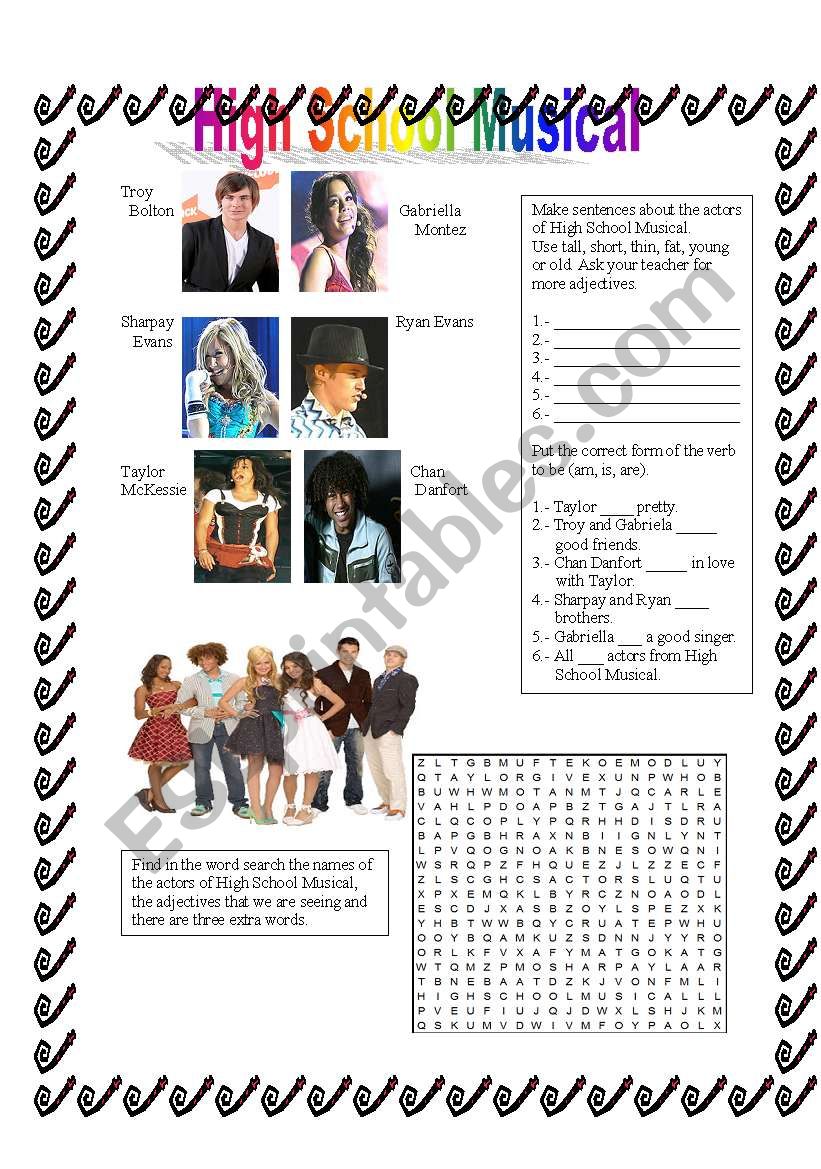 High School Musical worksheet