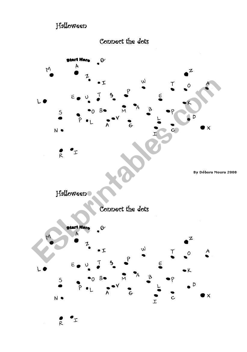 Halloween  - connect the dots worksheet