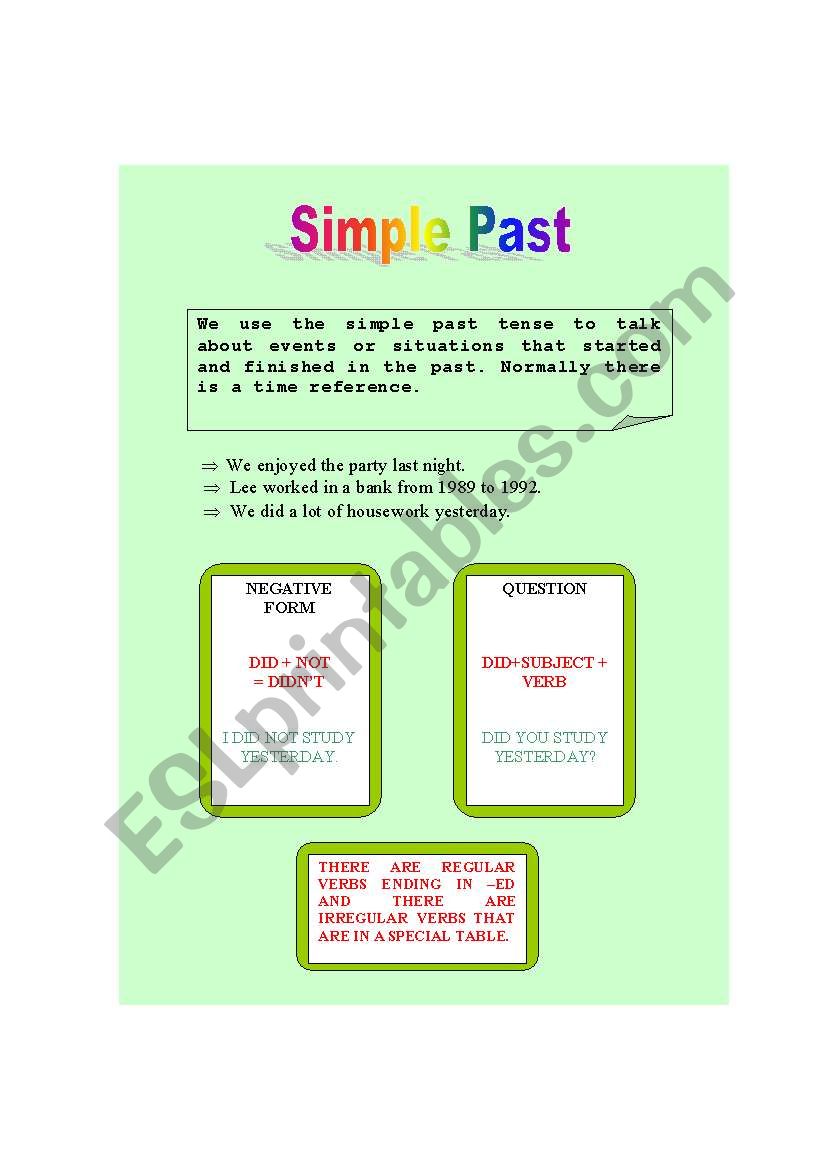Simple past and Past continuous