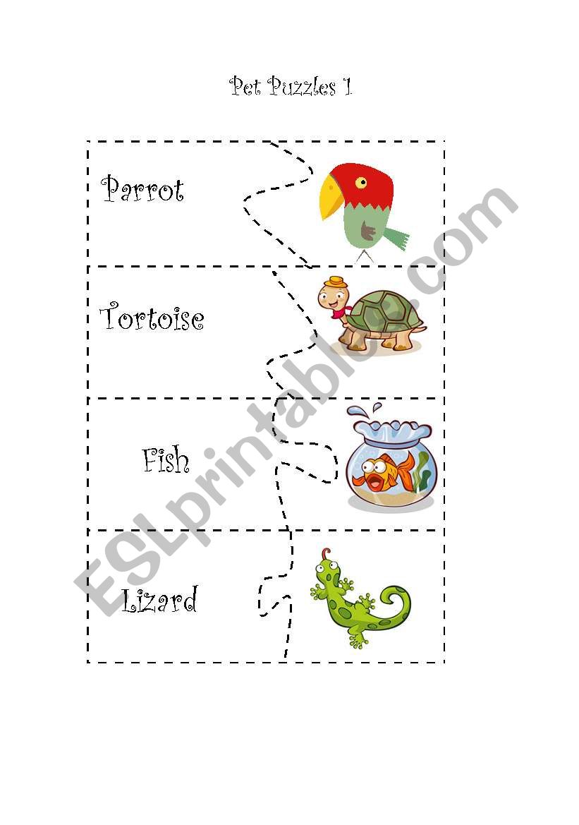 Pet Puzzles worksheet