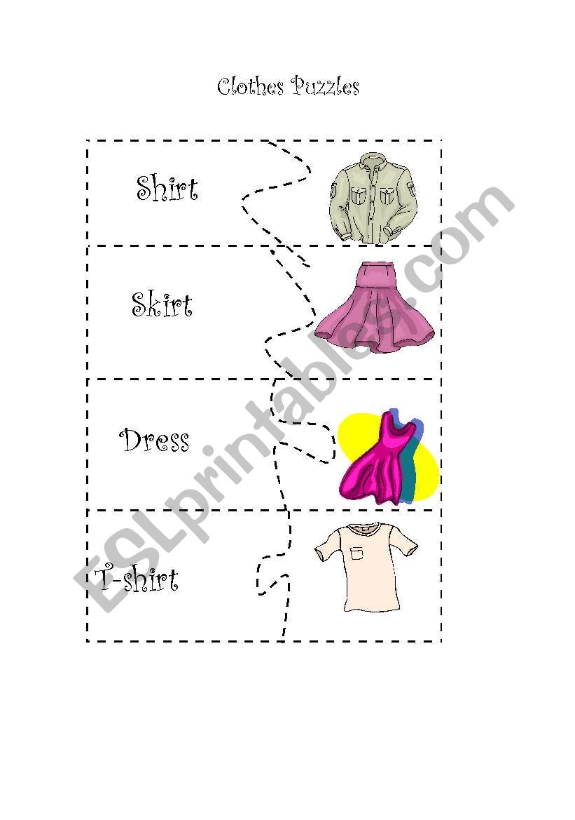 Clothes Puzzles worksheet