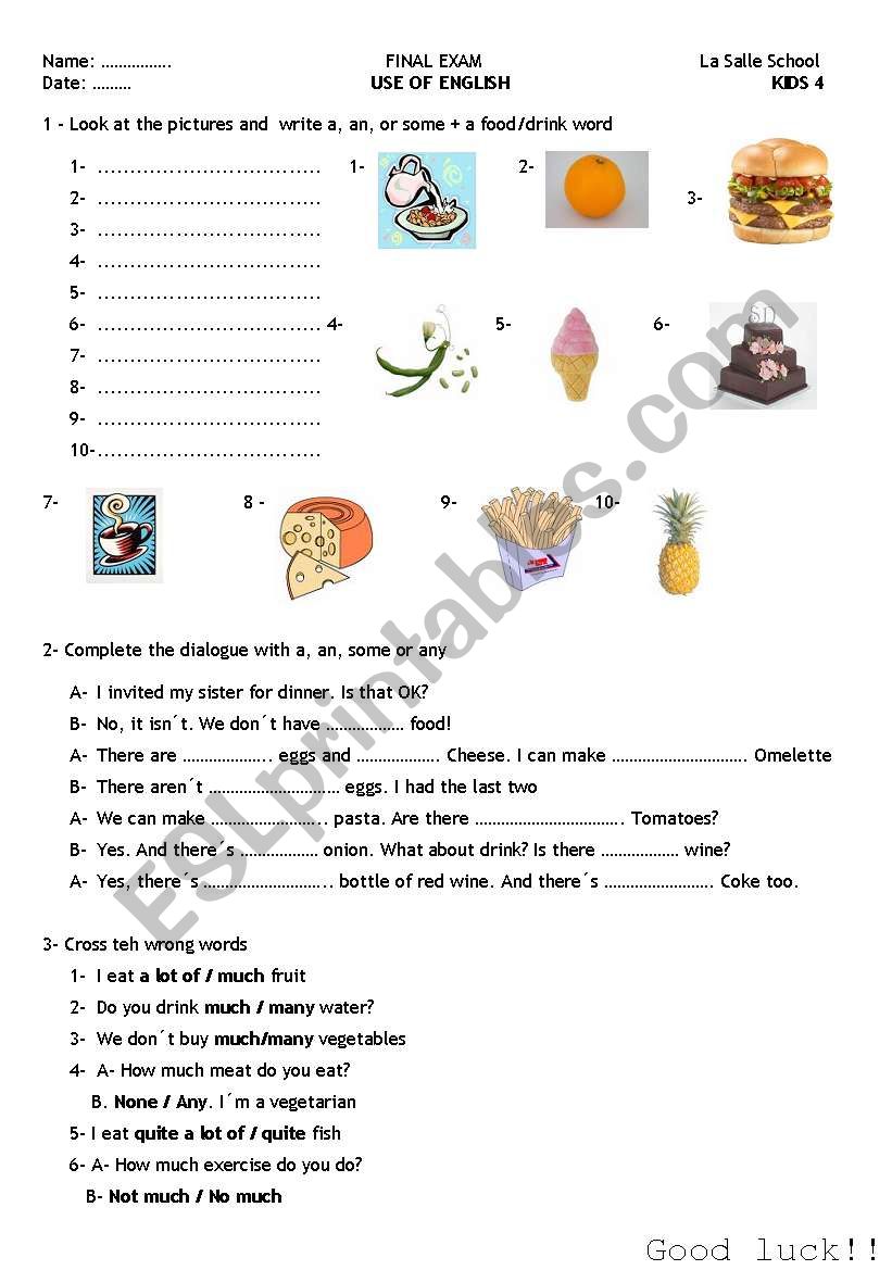 TEST!!!!!!!!!! worksheet