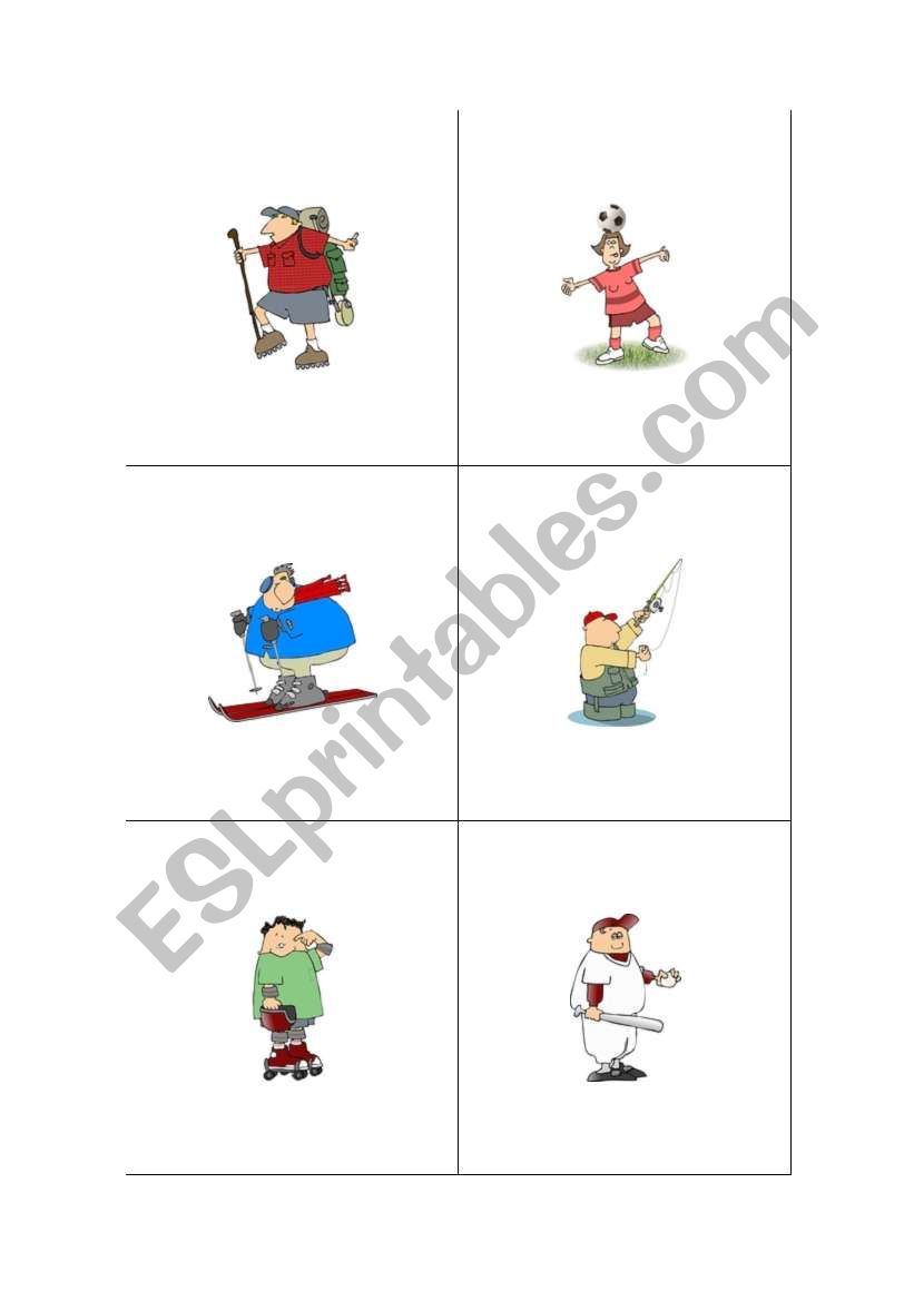 sports flashcards 1 worksheet