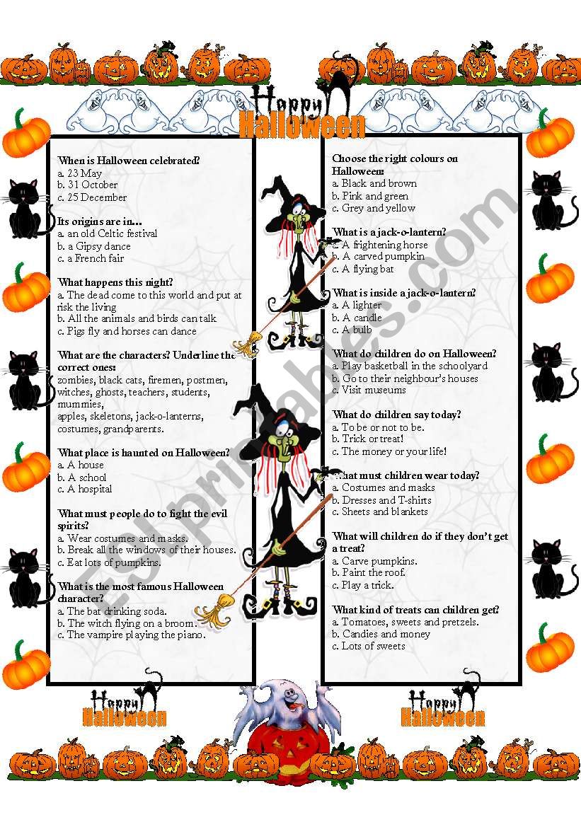 HAPPY HALLOWEEN! worksheet