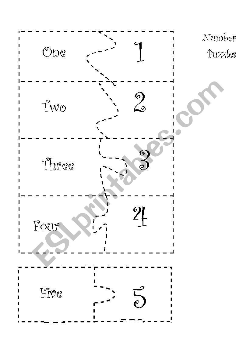 Number puzzles worksheet