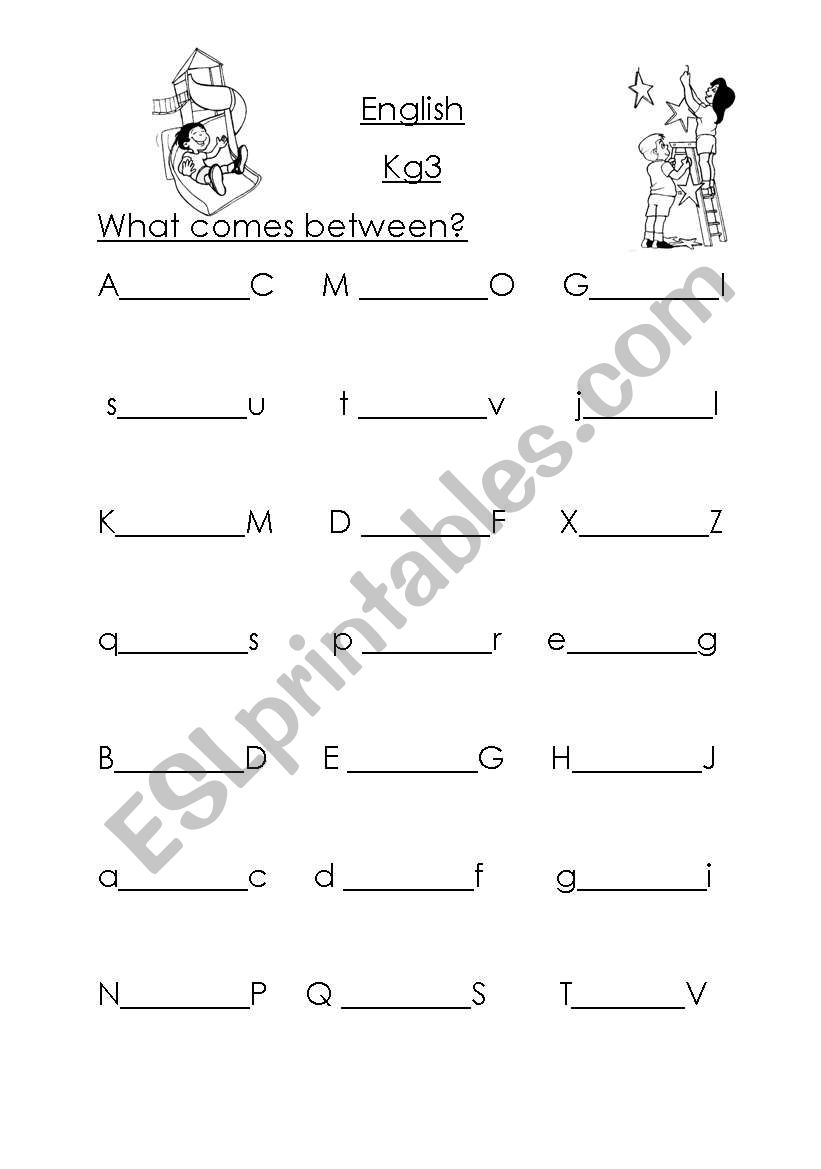 Alphabets worksheet