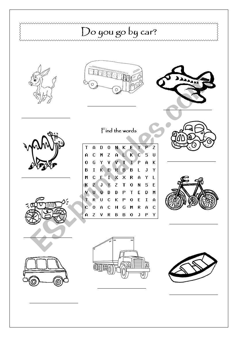 Do you go by car? worksheet