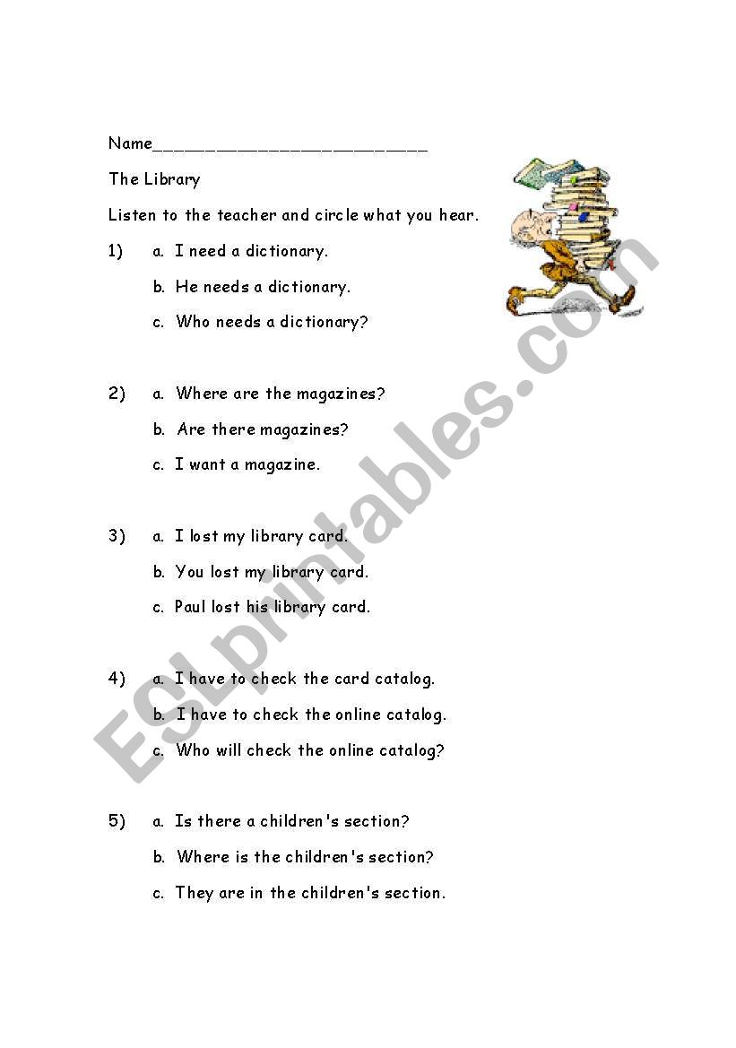 Listening Exercise worksheet