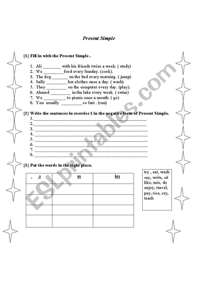 Present Simple worksheet