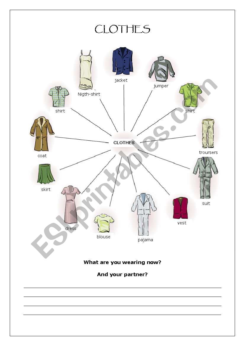 Clothes worksheet