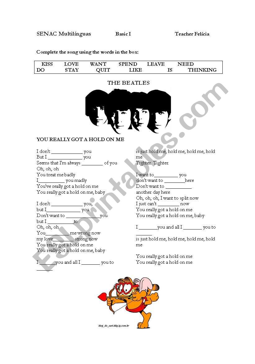 Beatles song worksheet