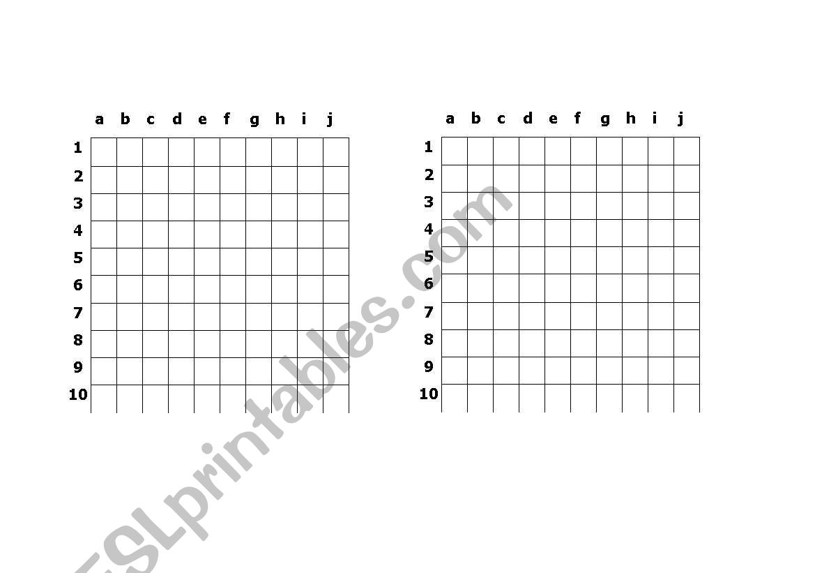 Ship Battle worksheet