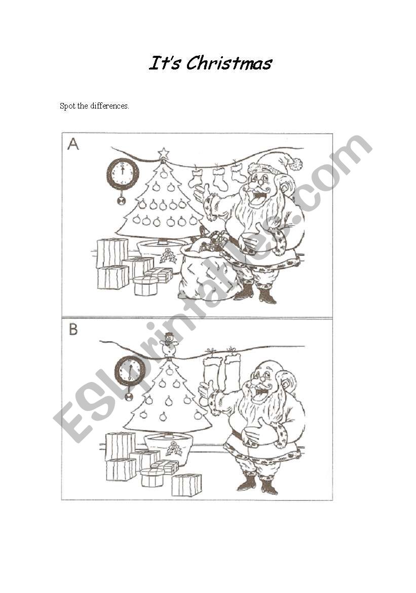 Christmas worksheet