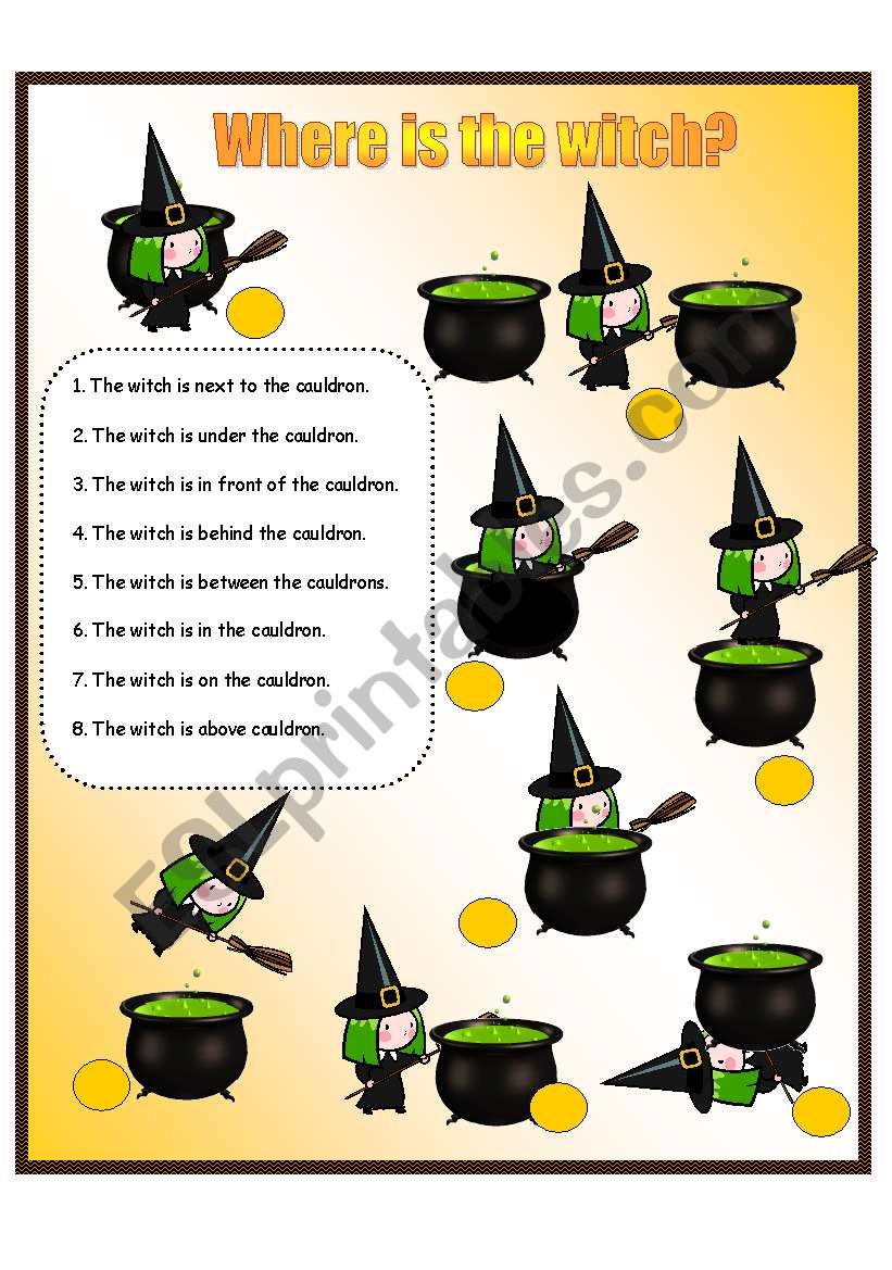 Where is the Witch? worksheet