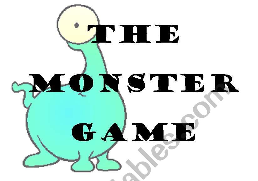 THE MONSTER GAME - board game 1