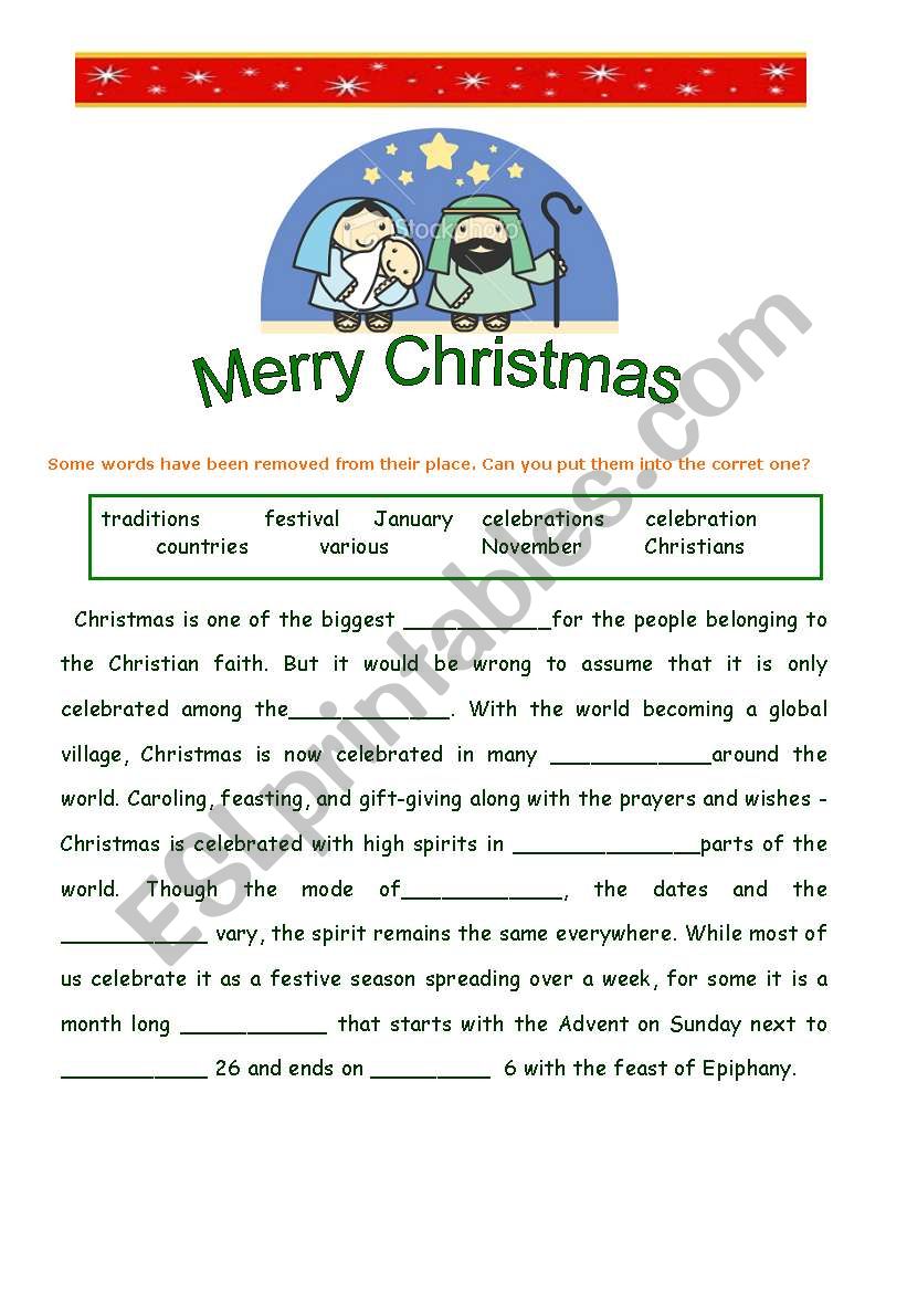 Christmas is coming!!!! set 1 worksheet