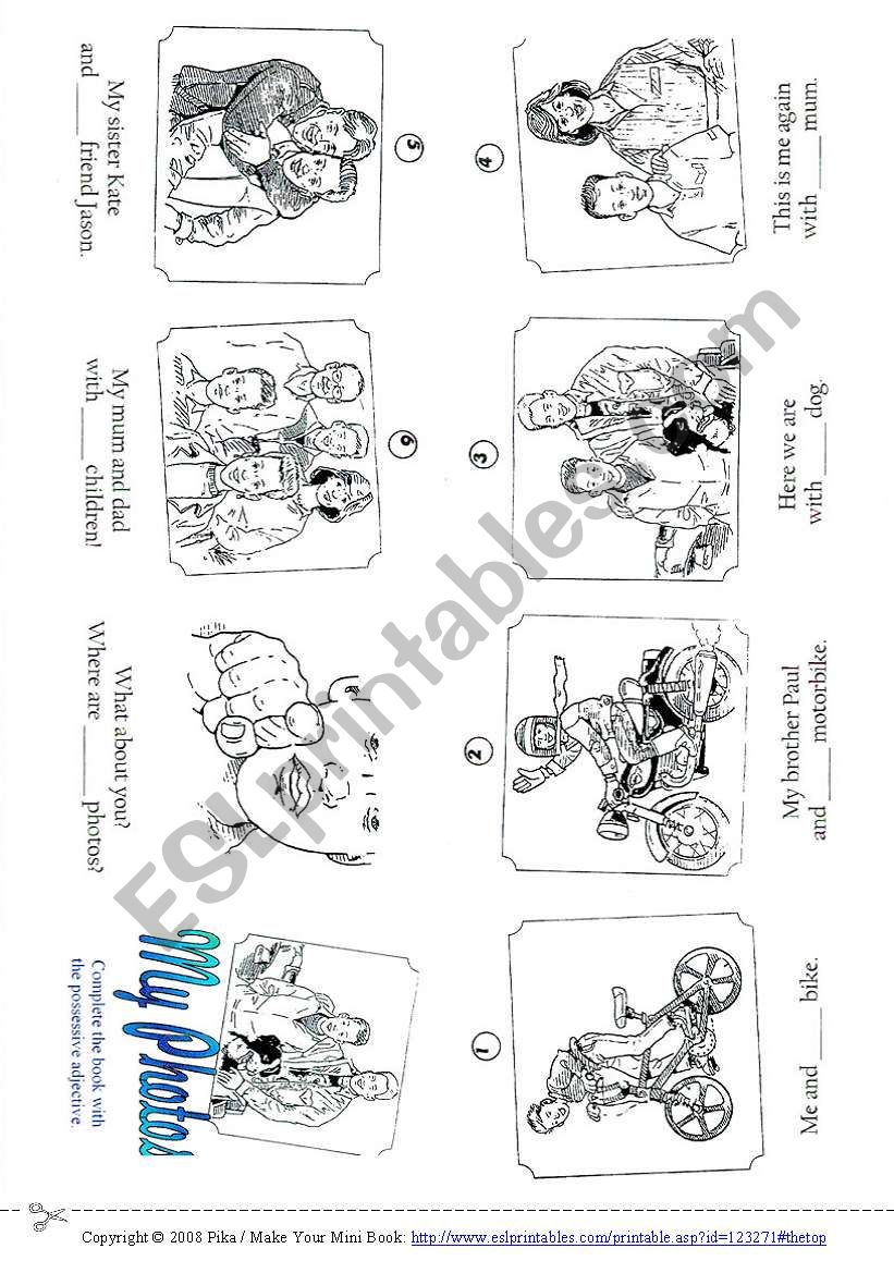 My Photo Album - Mini Book worksheet