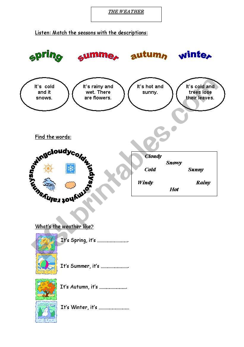 weather worksheet