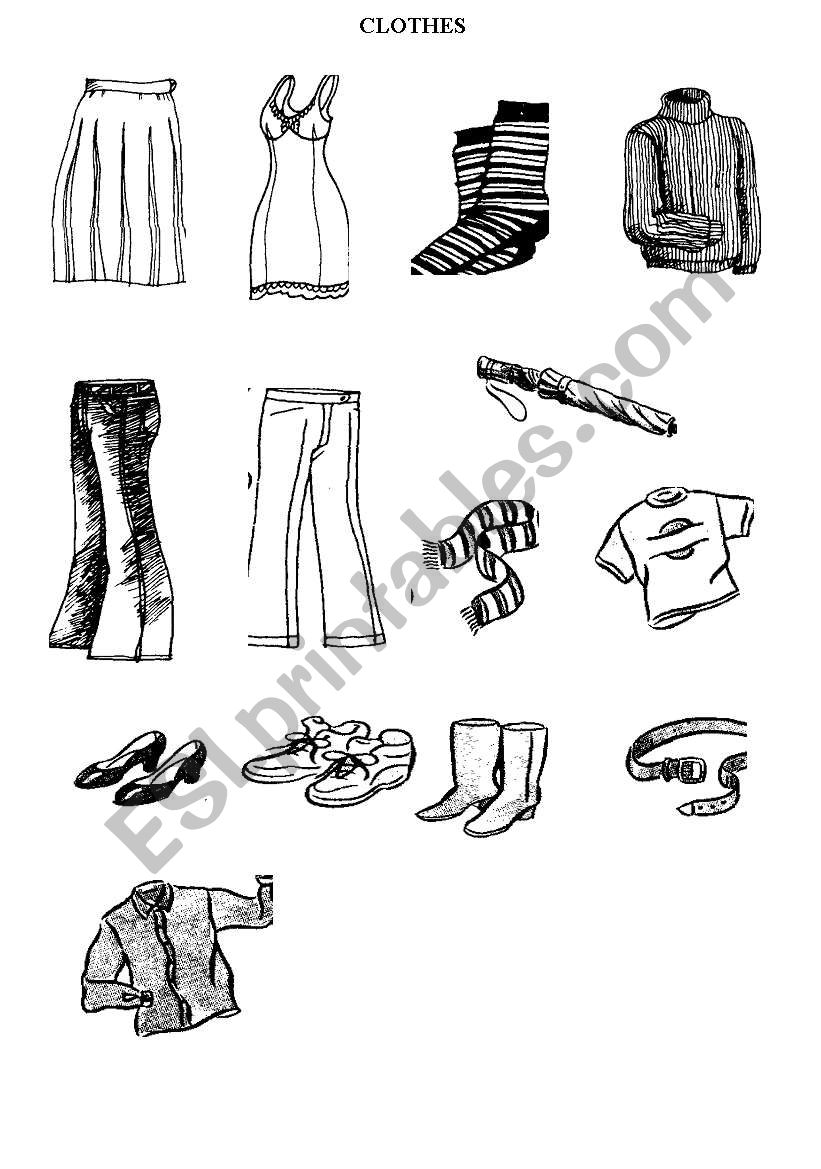 CLOTHES worksheet