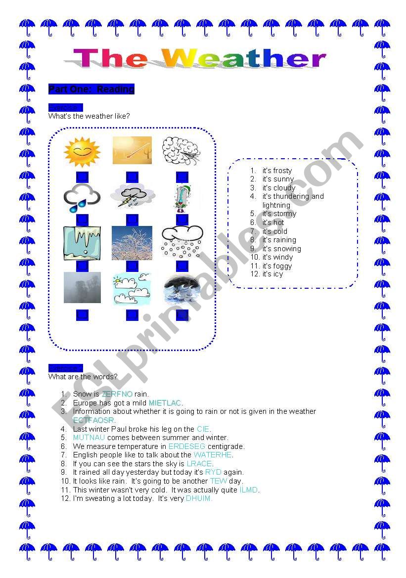 the weather worksheet