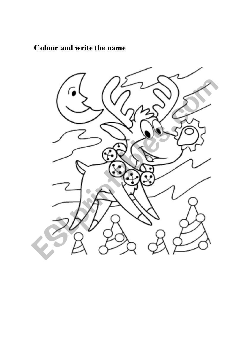 Reindeer worksheet