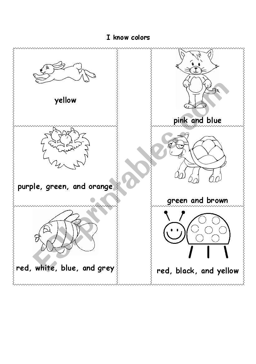 I know colors worksheet