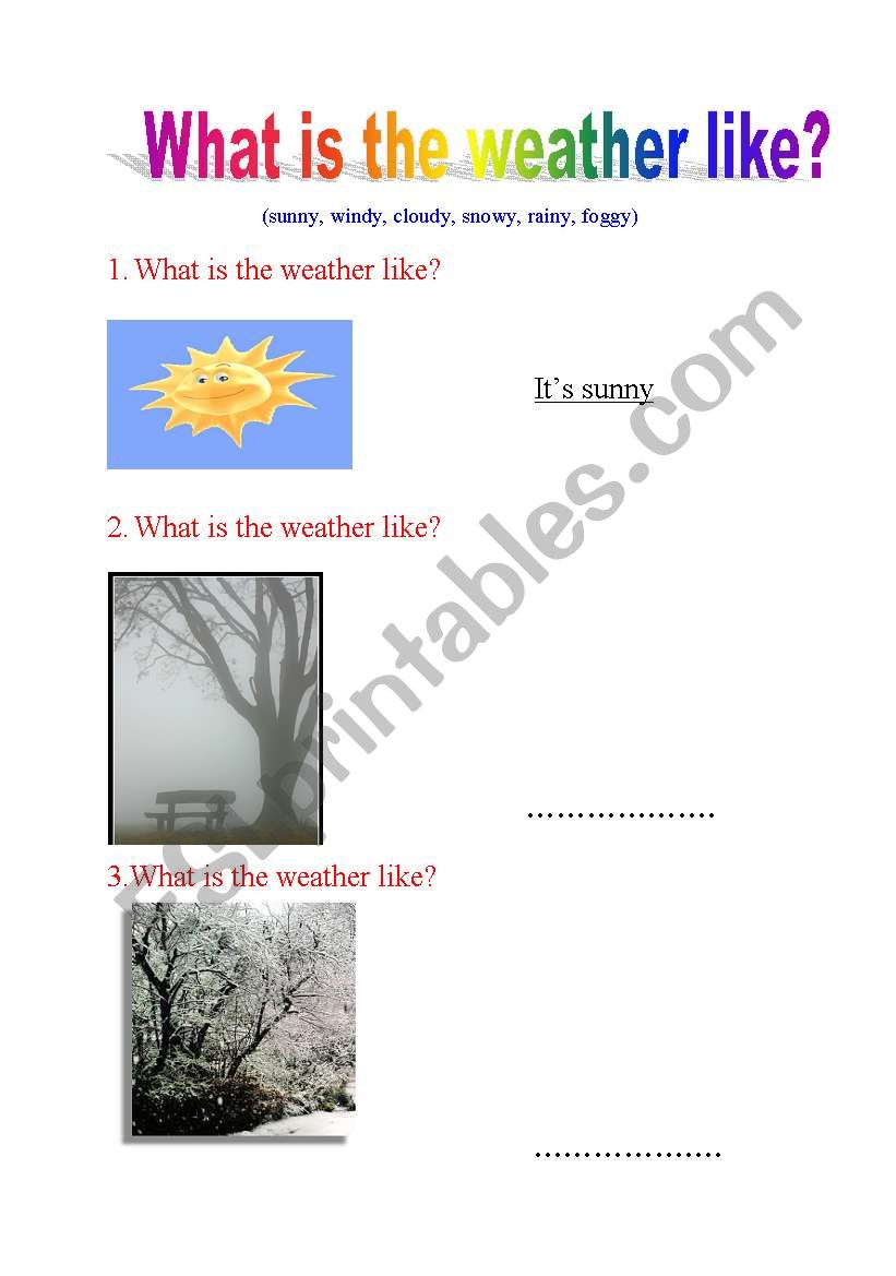 weather worksheet