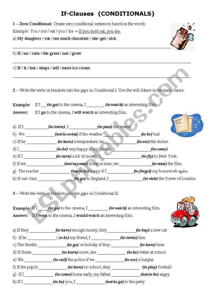 Conditionals worksheet